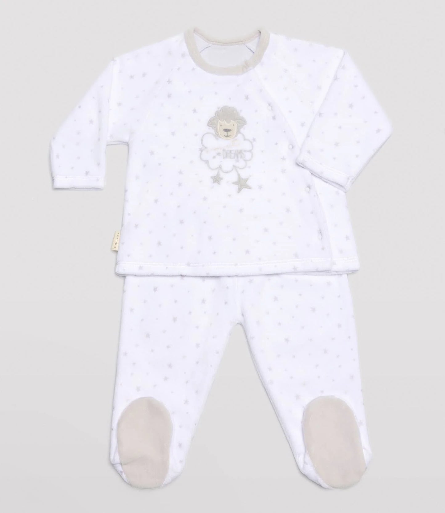 CONJUNTO BEBÉ MANGA LARGA AFELPADO OVEJITA