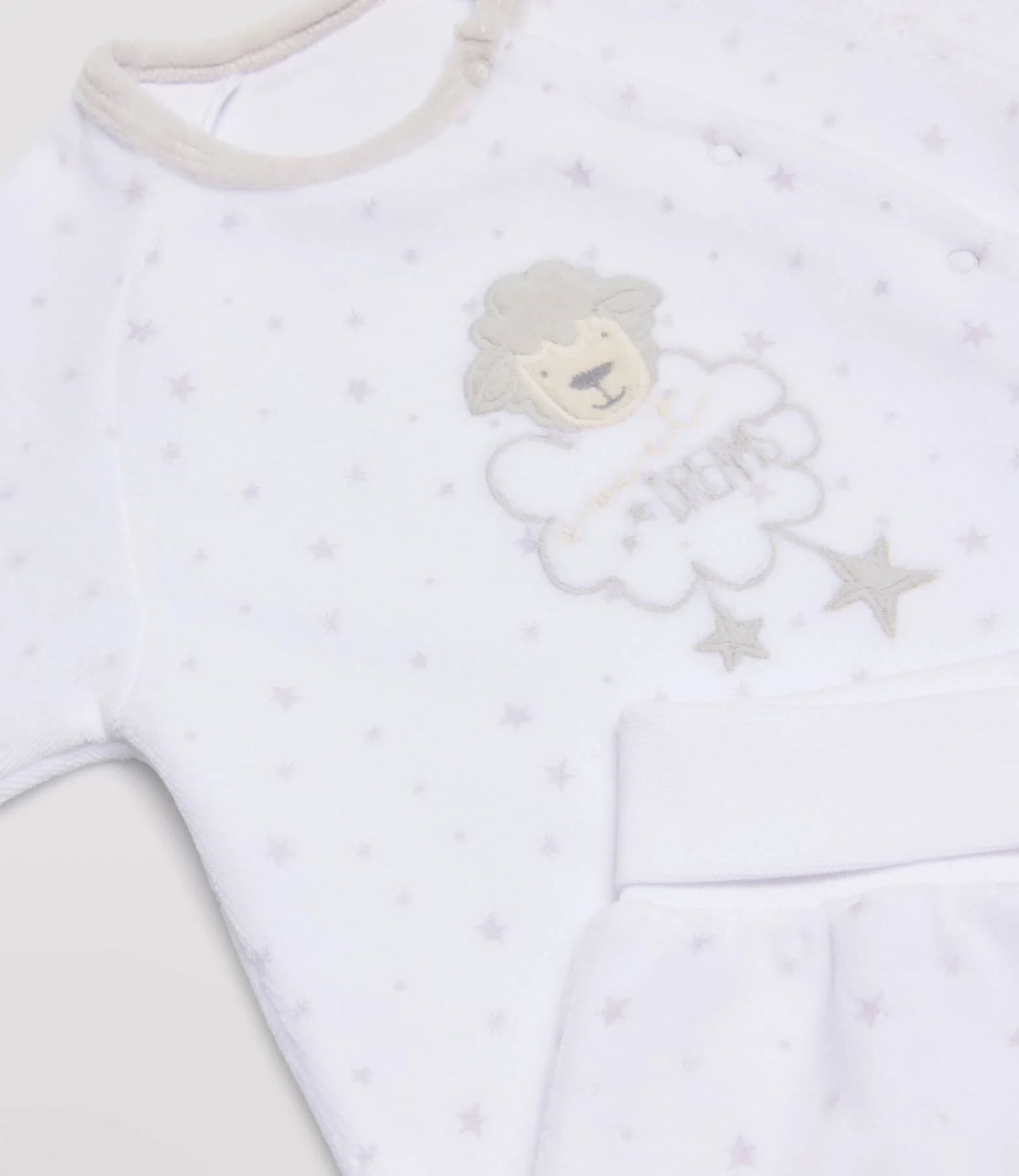 CONJUNTO BEBÉ MANGA LARGA AFELPADO OVEJITA