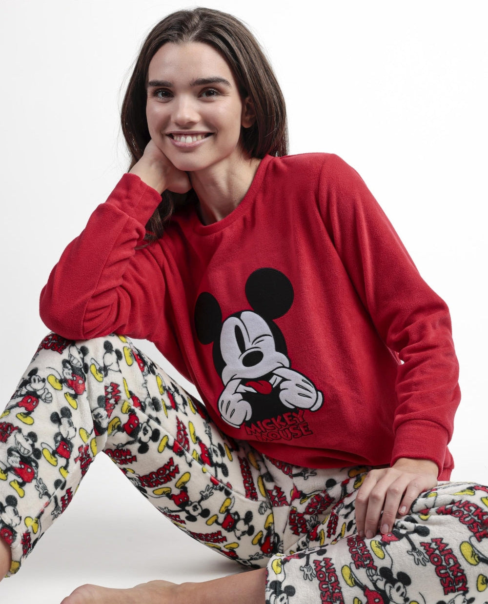 PIJAMA MANGA LARGA MUJER CALENTITO BEST MICKEY