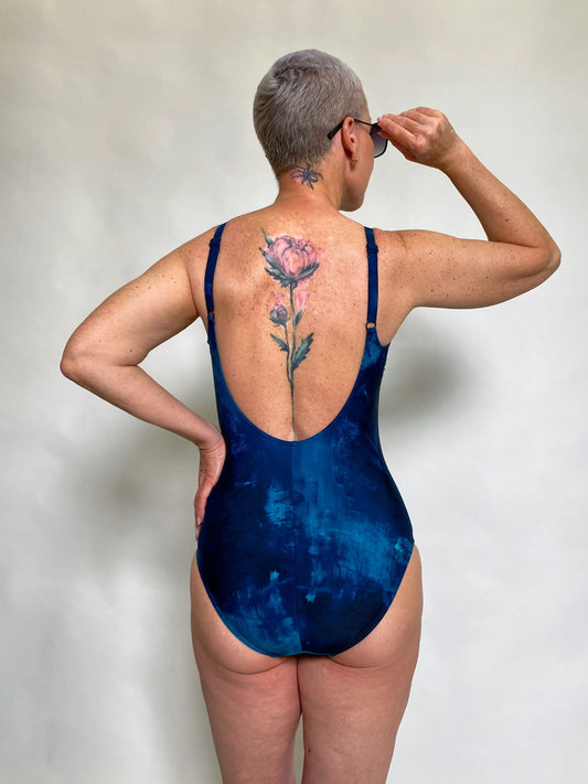 BAÑADOR REDUCTOR GEOMETRÍA MARINA