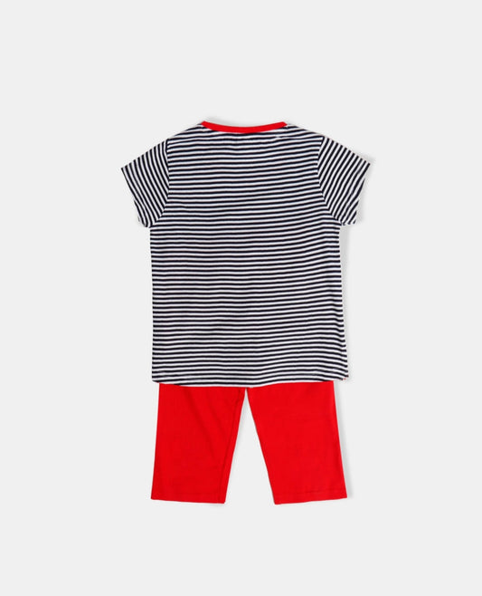 PIJAMA INFANTIL MANGA CORTA PANTALON PESQUERO NIÑA MINNIE SAILOR