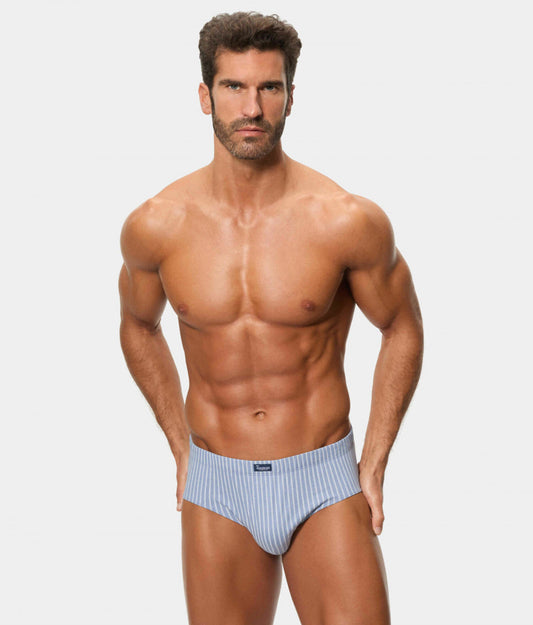 PACK-3 SLIPS SEMICORTOS ALGODON 080 MIX GRIS KAKI