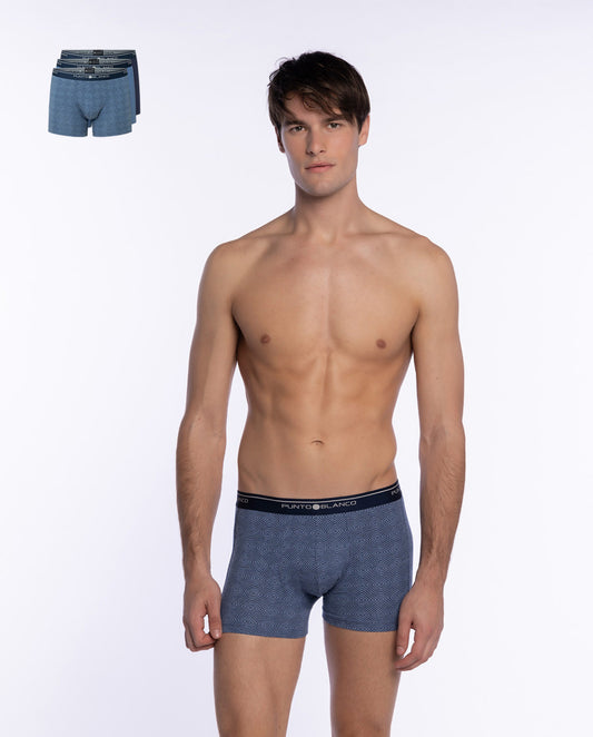 PACK-3 BOXERS BASIX PUNTO BLANCO 523