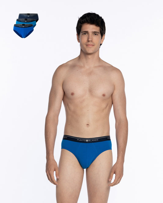 PACK-3 SLIPS BASIX PUNTO BLANCO 673