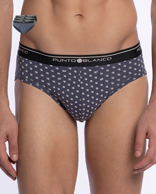 PACK-3 SLIPS BASIX PUNTO BLANCO 522