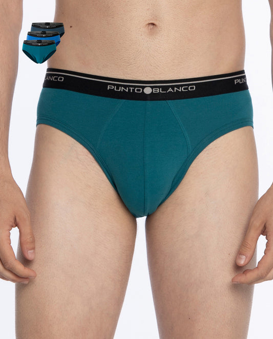 PACK-3 SLIPS BASIC PUNTO BLANCO 674