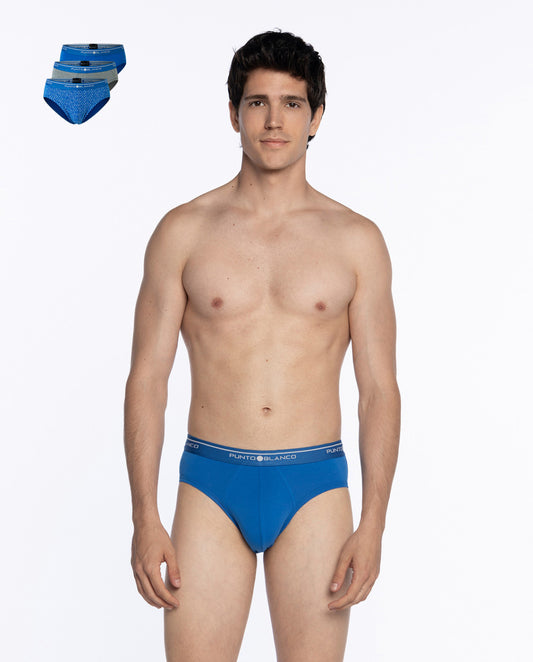 PACK-3 SLIPS BASIX PUNTO BLANCO 677