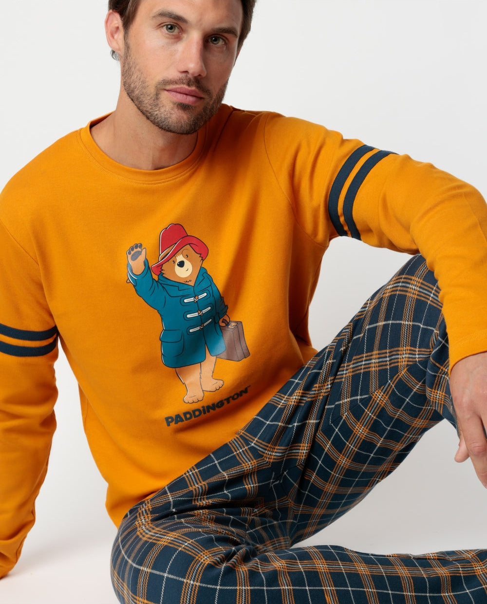PIJAMA MANGA LARGA HOMBRE PADDINGTON MOSTAZA