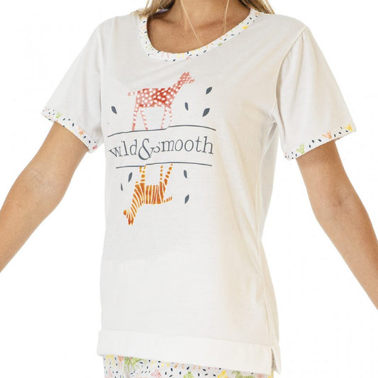 PIJAMA INFANTIL MANGA CORTA JIRAFA