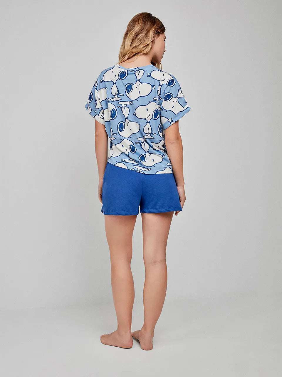 PIJAMA MANGA CORTA SNOOPY PRINT