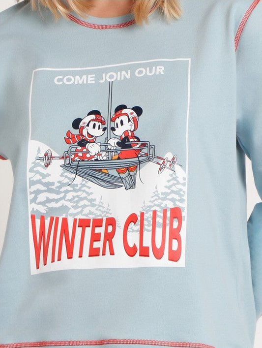 PIJAMA MANGA LARGA MUJER FELPA WINTER CLUB