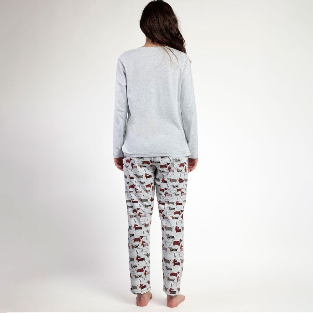 PIJAMA MANGA LARGA MUJER HOME IS WHERE THE DOG IS