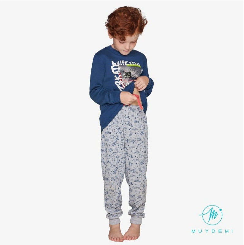 PIJAMA INFANTIL NIÑO SKATE STYLE