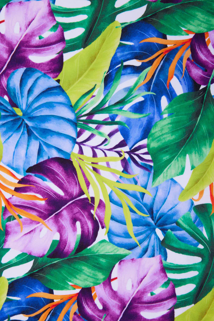 BAÑADOR REDUCTOR BANDEAU ESTAMPADO TROPICAL