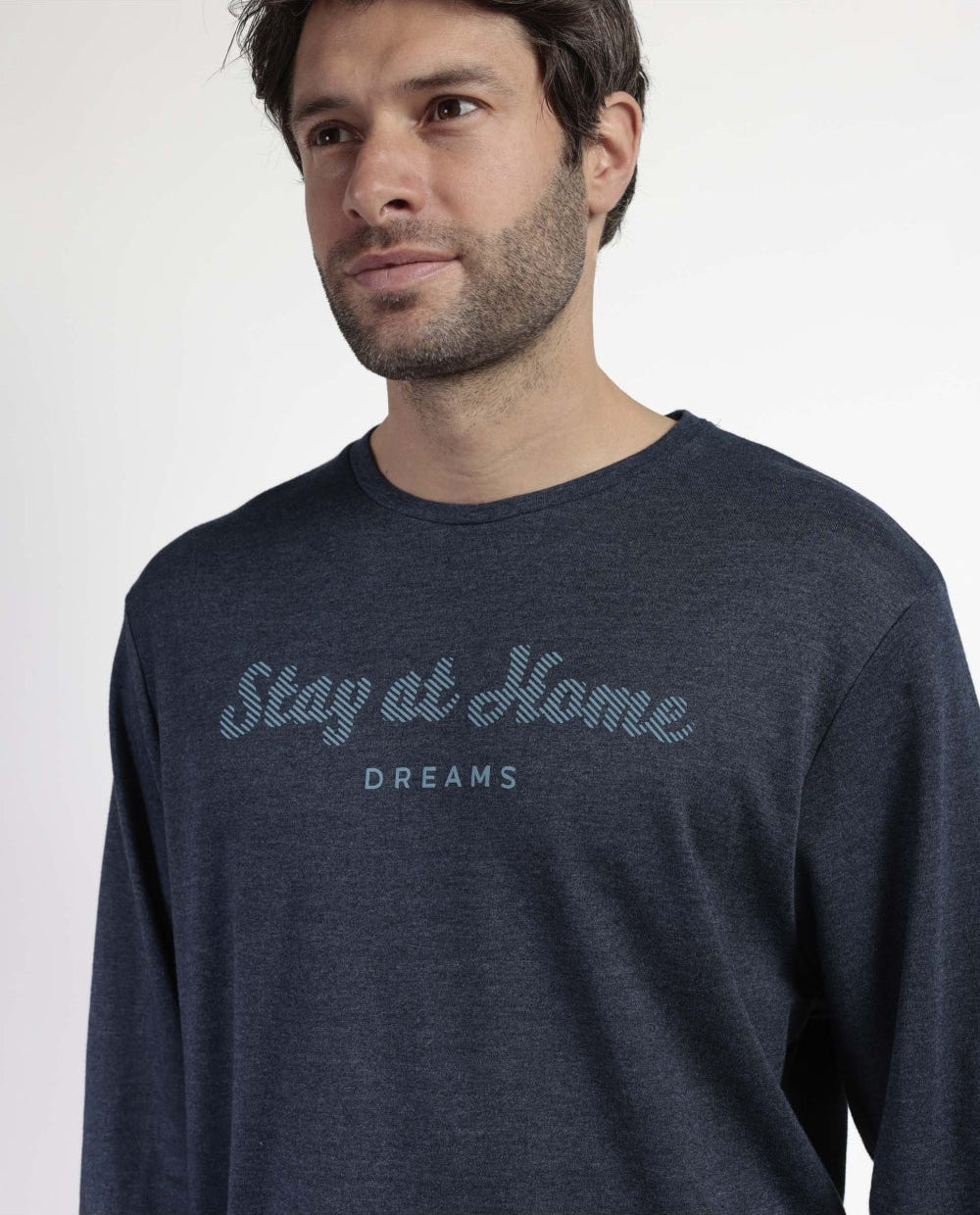 PIJAMA MANGA LARGA HOMBRE ITALIC STAY AT HOME