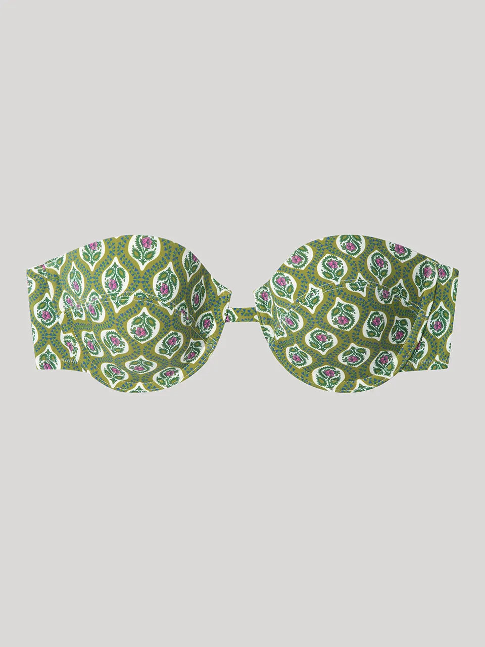 BIKINI DISEÑO FLORAL CON BRAGUITA AJUSTABLE EN LATERALES