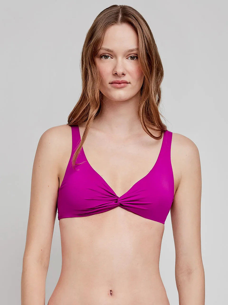 BIKINI TRIANGULAR BRAGUITA DETALLE NUDO BASIC PURPLE