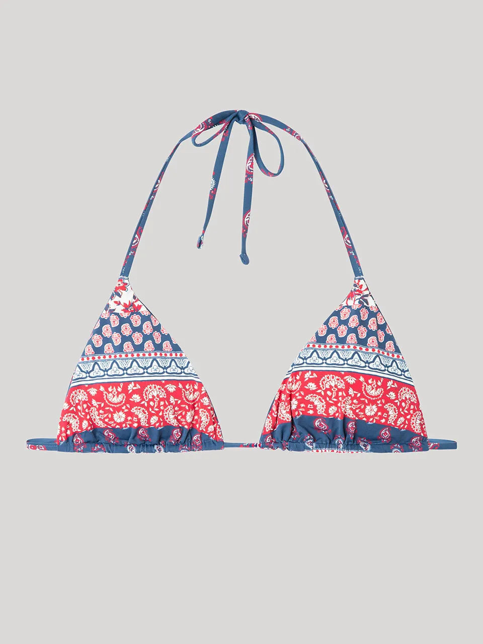 BIKINI TRIANGULAR REVERSIBLE BRAGUITA CON TIRAS LATERALES