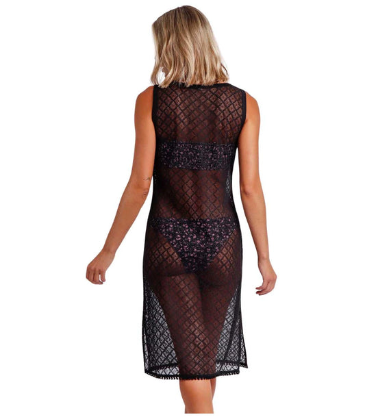 VESTIDO PLAYERO SIN MANGAS BASIC BLACK