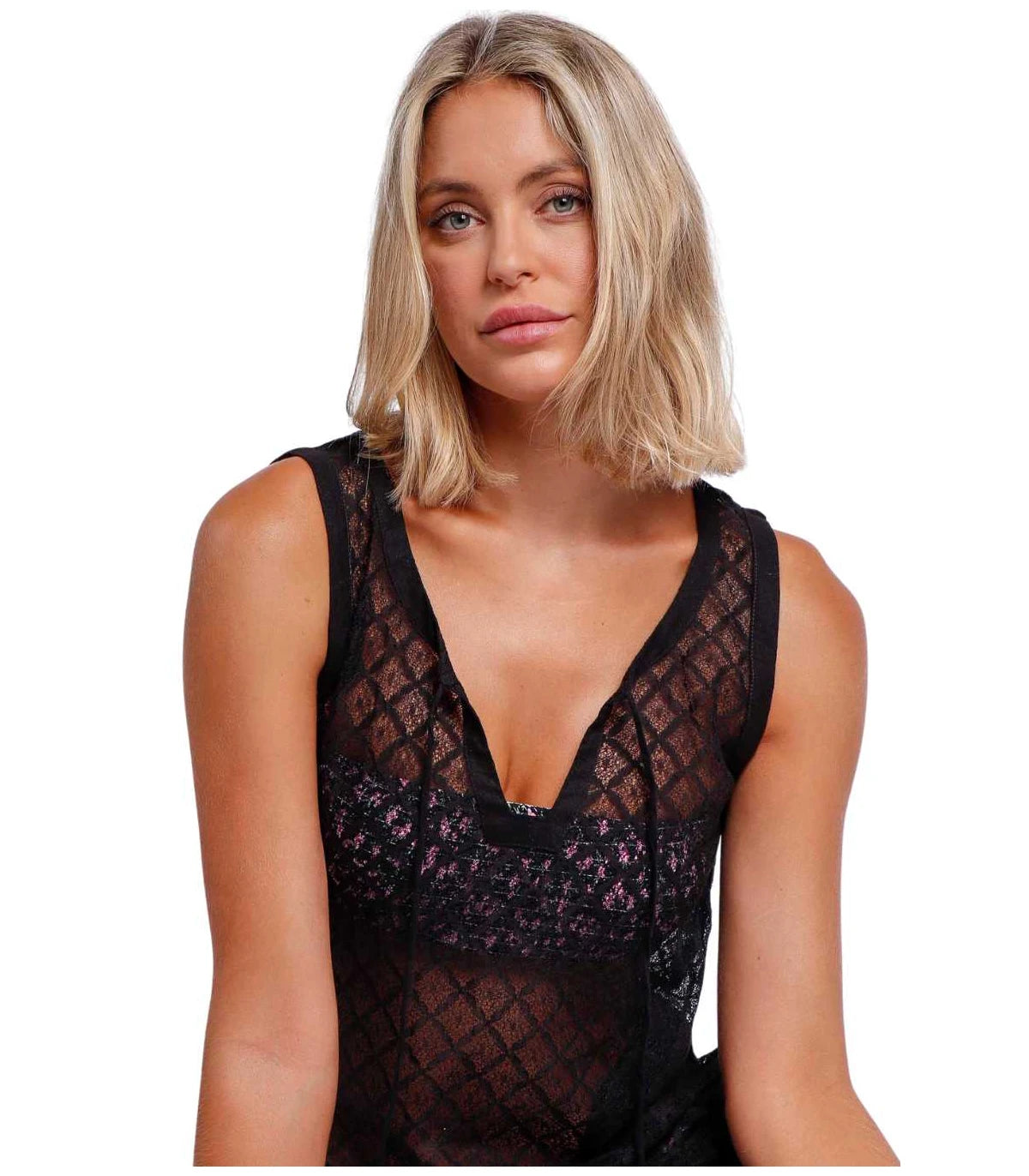VESTIDO PLAYERO SIN MANGAS BASIC BLACK