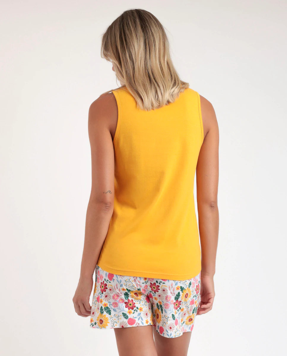 PIJAMA TIRANTES GOLD FLOWERS