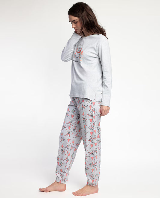 PIJAMA MANGA LARGA MUJER WINTER OWL