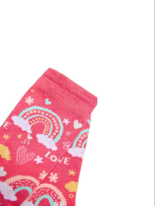 CALCETINES DE NIÑA LOVE RAINBOW