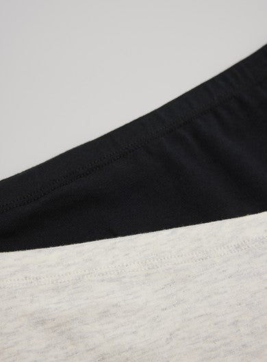 PACK-2 CULOTTES INFANTILES BÁSICOS GRIS Y NEGRO