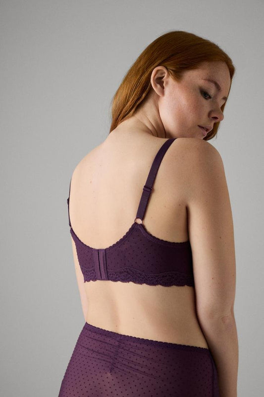 SUJETADOR REDUCTOR CON ARO SIN RELLENO PLUMELI TEXTURIZADO 10710