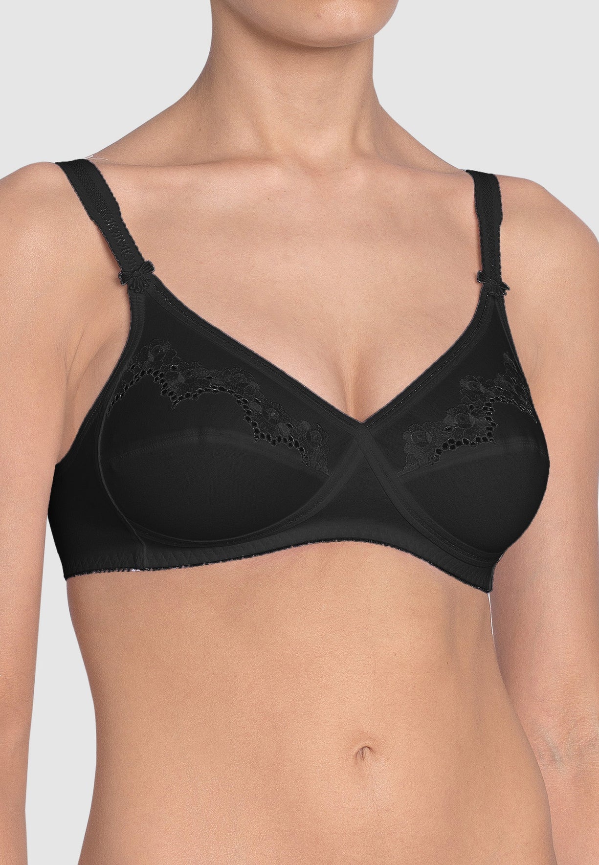 SUJETADOR SIN ARO SIN RELLENO ELASTI CROSS + COTTON N