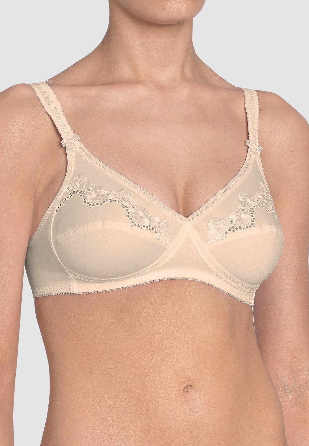 SUJETADOR SIN ARO SIN RELLENO ELASTI CROSS + COTTON N