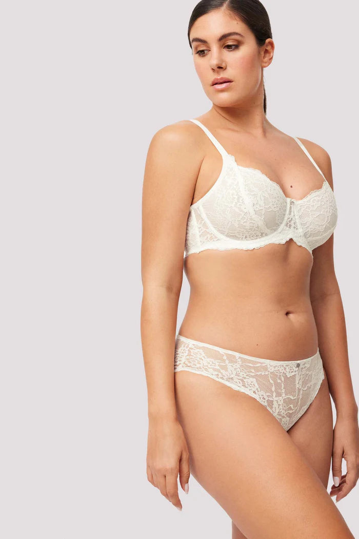 BRAGA MIDI CON ENCAJE FLORAL