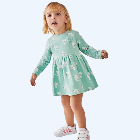 VESTIDO INFANTIL BEBÉ NIÑA GATITOS