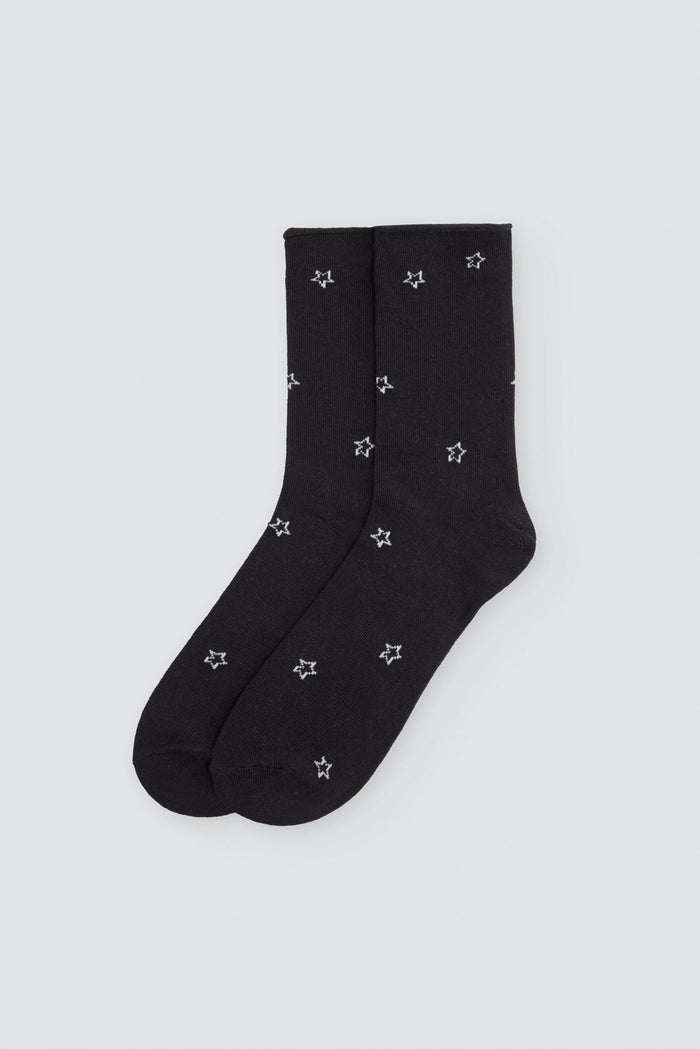 Pack 3 calcetines mujer sin puño negro y gris Ysabel Mora