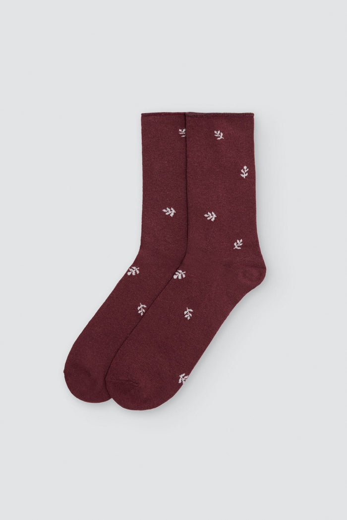 Pack 3 calcetines mujer sin puño marrón beige granate