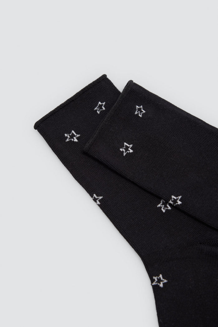 Pack 3 calcetines mujer sin puño negro y gris Ysabel Mora