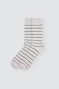 Calcetines térmicos mujer gris con rayas negras