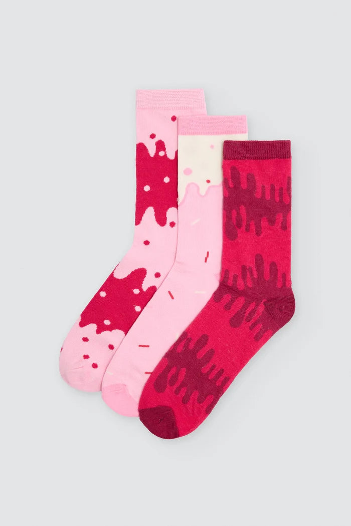 Pack de 3 calcetines regalo mujer smoothies Ysabel Mora