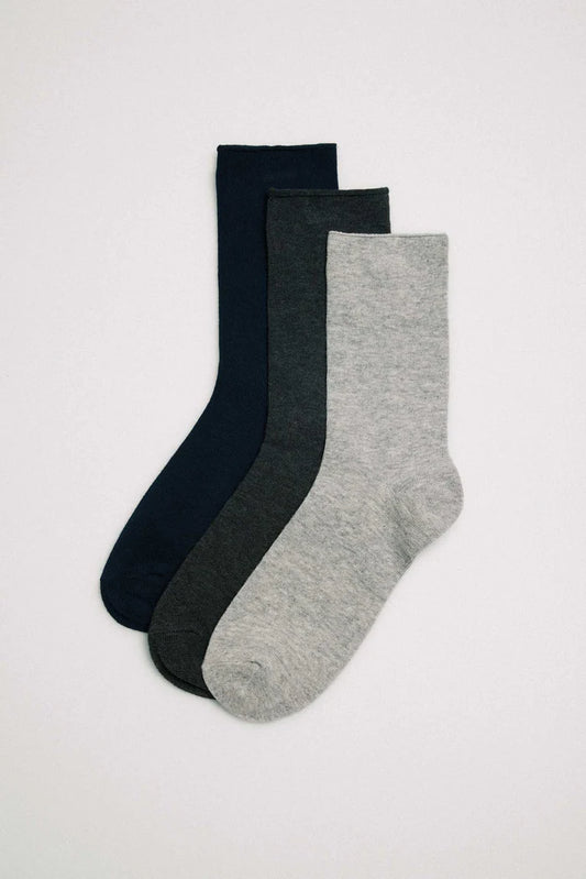 PACK-3 CALCETINES BASICOS SIN PUÑO