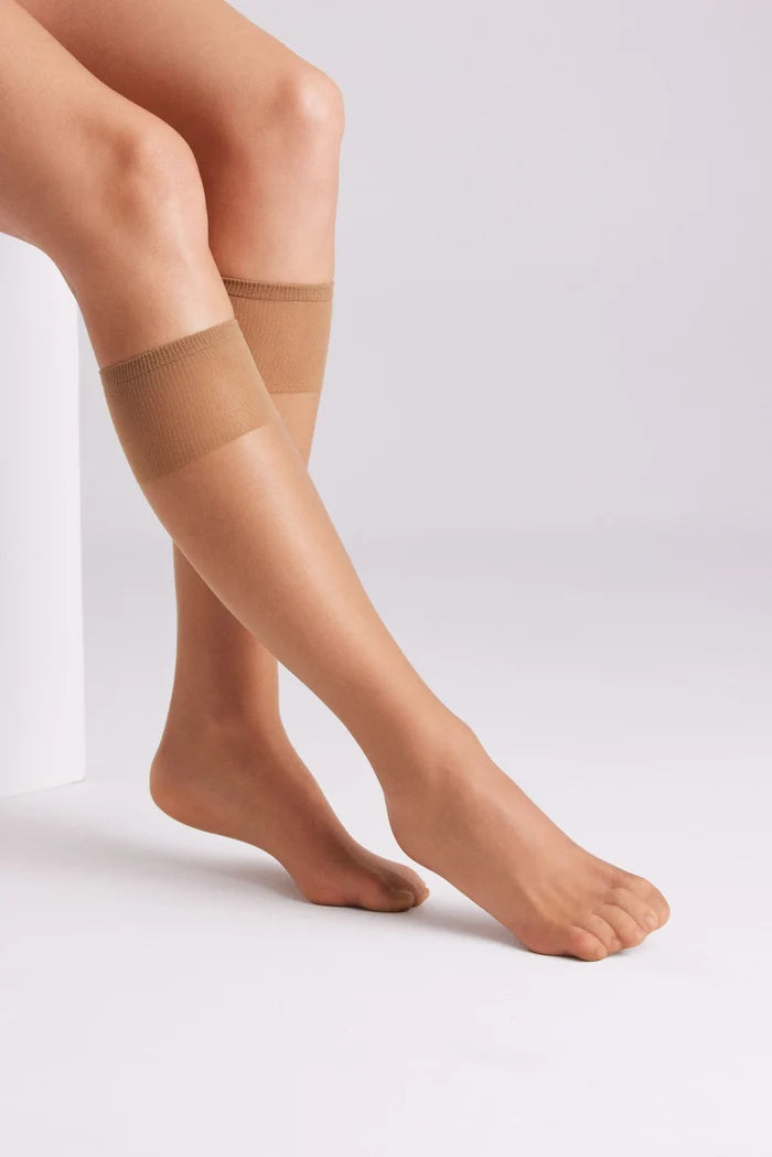 Pack-2 medias largas puntera invisible 15 denier