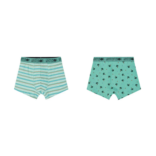 PACK-2 BOXERS INFANTIL NIÑO PALM STRIPES