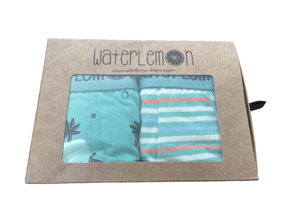 PACK-2 BOXERS INFANTIL NIÑO PALM STRIPES
