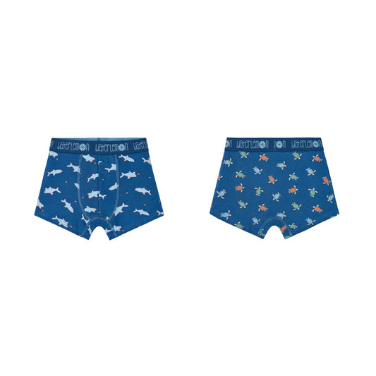 PACK-2 BOXERS INFANTIL NIÑO SHARK TURTLE