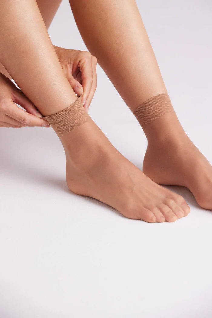 PACK-2 MEDIAS CALCETINES TOBILLEROS PUÑO ANTIPRESION 15 DENIER