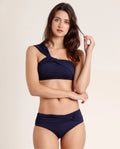 BIKINI CRUZADO NAVY ASIMETRIC DRAPPED