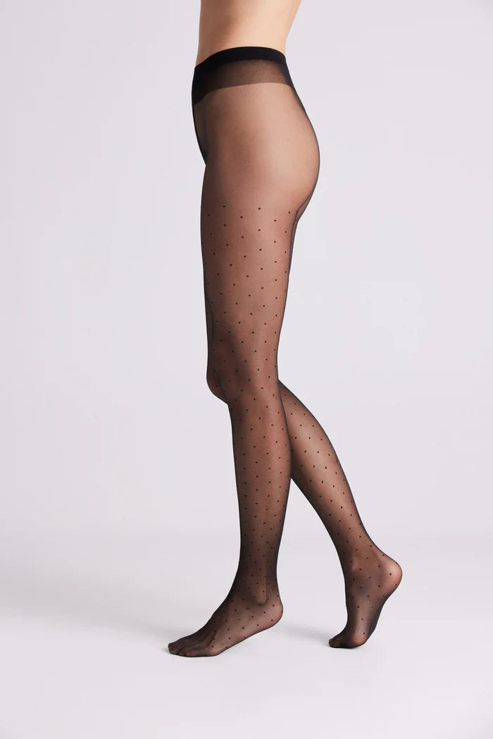 PANTY PLUMETI DISEÑO DE PUNTOS 20 DENIER