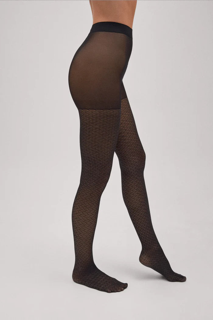 PANTY ESTAMPADO EFECTO ESPIGA 20 DENIER