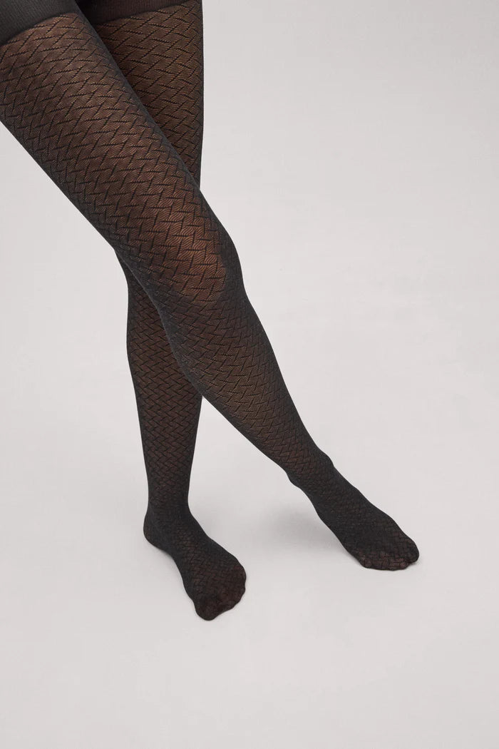 PANTY ESTAMPADO EFECTO ESPIGA 20 DENIER