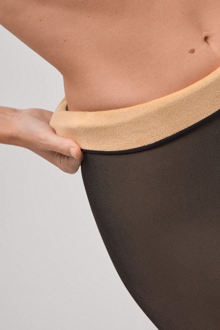 PANTY TÉRMICO GEOMETRICO EFECTO VELADO 160 DENIER