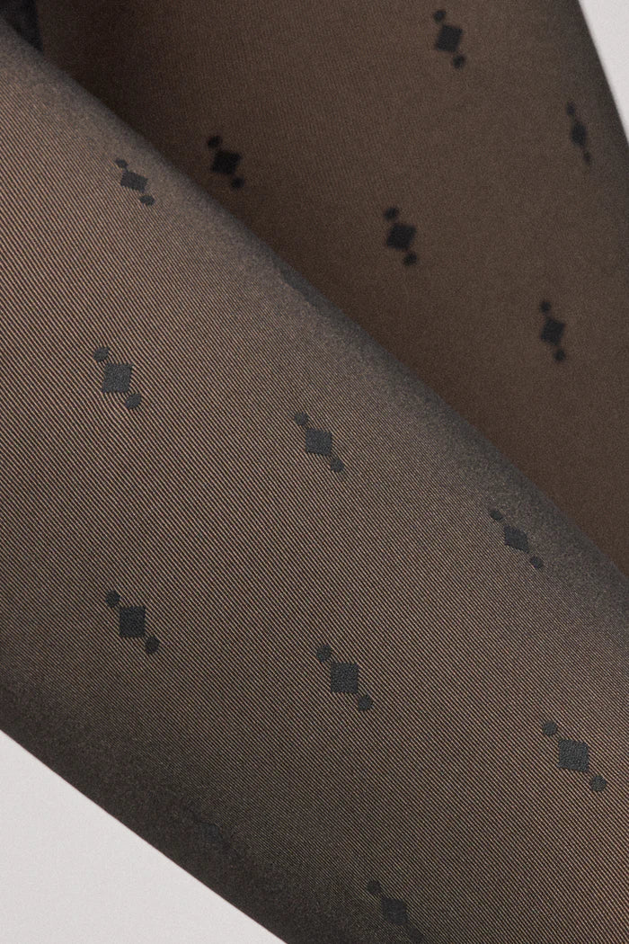 PANTY TÉRMICO GEOMETRICO EFECTO VELADO 160 DENIER